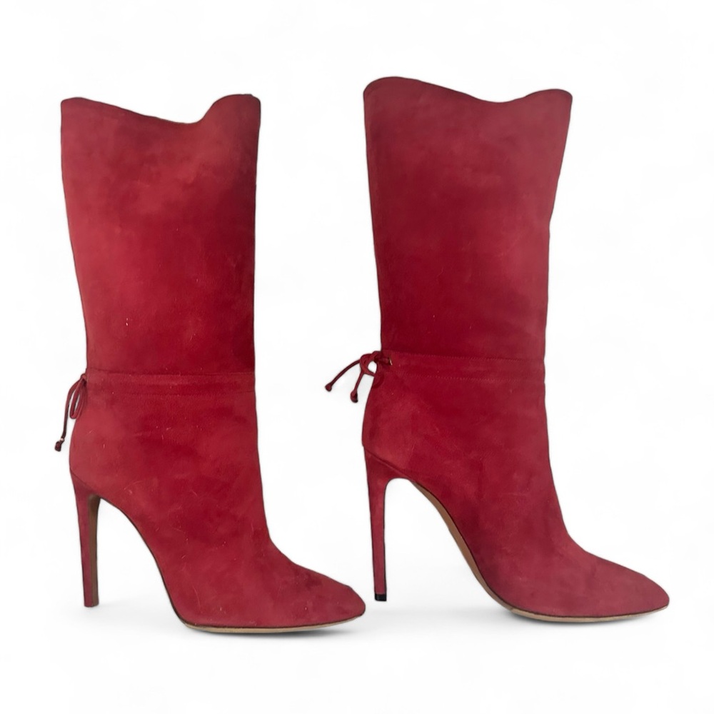 Alaia red suede boots size 39
